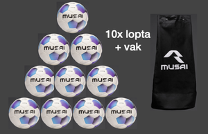 Sada 10 ks lôpt + vak na lopty MUSAI ENEO