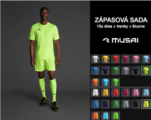 Sada 15x dres+trenky+štucne MUSAI