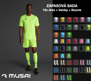 Sada 15x dres+trenky+štucne MUSAI