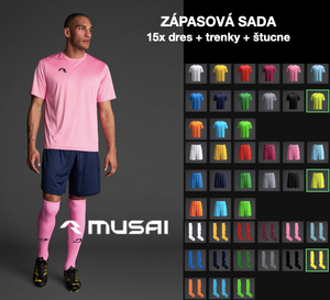 Sada 15x dres+trenky+štucne MUSAI