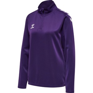 HUMMEL Dámska mikina HMLCORE XK HALF ZIP SWEAT WOMAN ACAI/ WHITE