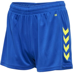 HUMMEL Dámske športové trenky HMLCORE XK POLY SHORTS WOMAN TRUE BLUE/ BLAZING YELLOW