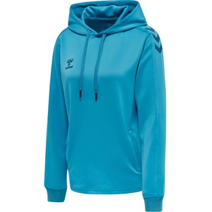 HUMMEL Dámska mikina HMLCORE XK POLY SWEAT HOODIE WOMAN BLUE DANUBE