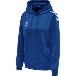 HUMMEL Dámska mikina HMLCORE XK POLY SWEAT HOODIE WOMAN TRUE BLUE
