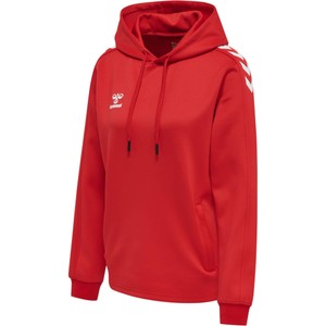 HUMMEL Dámska mikina HMLCORE XK POLY SWEAT HOODIE WOMAN TRUE RED