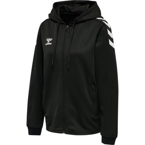 HUMMEL Dámska mikina HMLCORE XK POLY ZIP HOOD SWEAT WOMAN BLACK