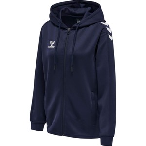HUMMEL Dámska mikina HMLCORE XK POLY ZIP HOOD SWEAT WOMAN MARINE