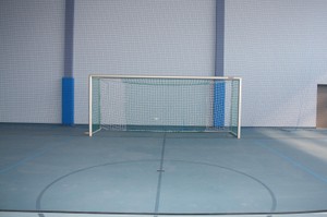 Prenosná futbalová bránka 5 x 2 m, s oválnym hliníkovým profilom so sieťou a dopravou