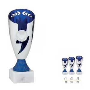 Športový pohár strieborno modrý 