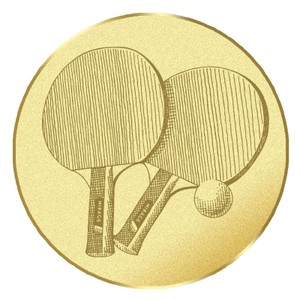 Emblém stolný tenis na pohár a medailu