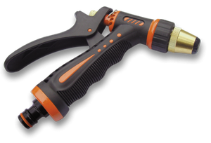 Pištoľ zavlažovacia - ZEBRA - mosadzná, kovové telo s ergonomickou rukoväťou
