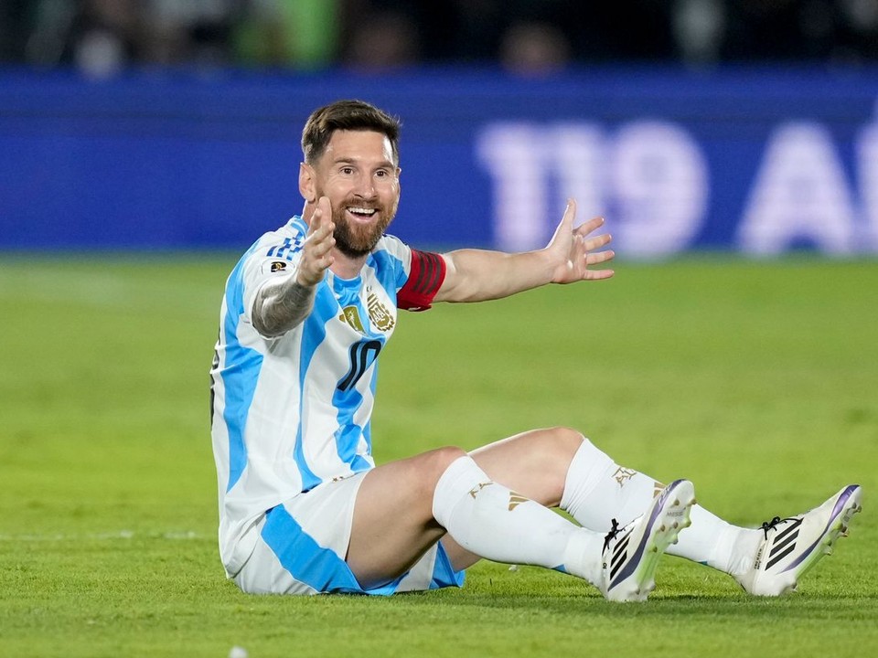 Lionel Messi v zápase Paraguaj - Argentína