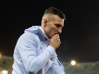 Na snímke hráč Slovenska Lukáš Haraslín.
