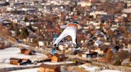 Domen Prevc na Turné štyroch mostíkov v Garmisch-Partenkirchene.