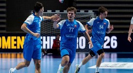 Hádzanári Slovenska počas ME U18 2026.