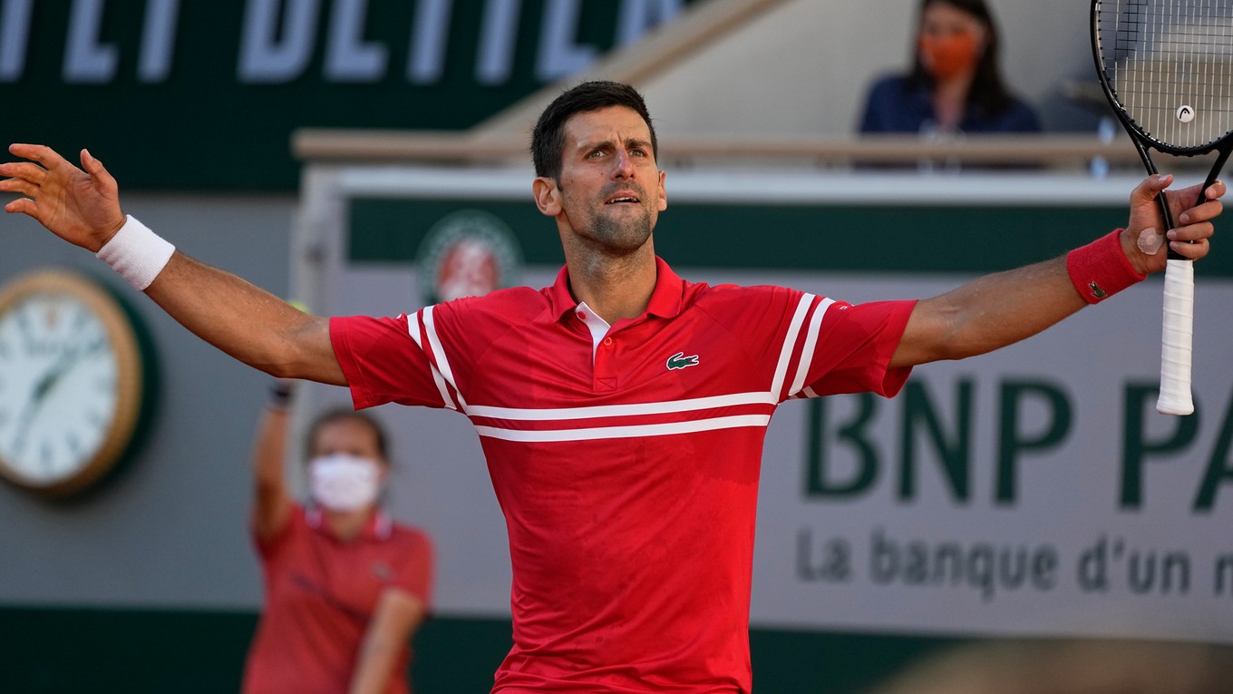 Novak Djokovič po výhre na Roland Garros.