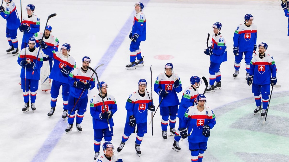 Slovenskí hokejisti na MS v hokeji 2025.