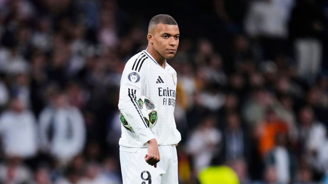 Kylian Mbappé v drese Realu Madrid.