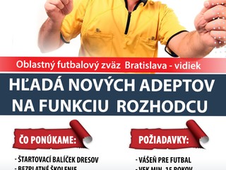 Hľadáme adeptov na futbalových rozhodcov