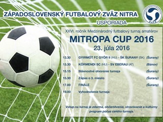 Pozvánka na MITROPA Cup 2016