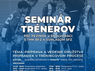 Seminár trénerov PŠC Pezinok v spolupráci s TMK BFZ
