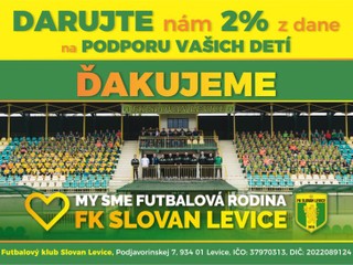 2% pre futbal – FK Slovan Levice