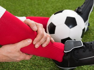 Close-up Of Injured Soccer Player On Field

- Football Player
- Sports Uniform
- Soccer Player
- Soccer Ball
- Men
- Grass
- Physical Injury
- Pain
- Playing
- Holding
- Problems
- Misfortune
- Sport
- Soccer
- Athlete
- People
- Ball