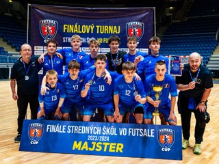 SŠŠ-ELBA Prešov víťazom finálového turnaja stredných škôl vo futsale (Bratislava, 1.3.2024).