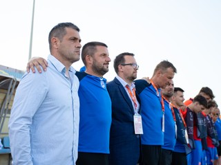 Tréner Branislav Fodrek v zápase Slovensko – Švédsko na UEFA Majstrovstvách Európy hráčov do 17 rokov 2024 na Cypre, v Paralimni (21.5.2024)