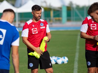 Tibor Goljan na tréningu reprezentácie do 21 rokov v Šamoríne (1.9.2024)