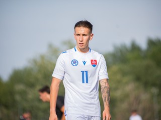 Róbert Petruška v zápase Slovensko U19 – Gruzínsko U19 v Dunajskej Strede (6.9.2024)