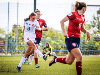 Na ilustračnej snímke Lucia Rumančíková v zápase Česko - Slovensko 2:4 (18.9.2024, Uherský Brod)