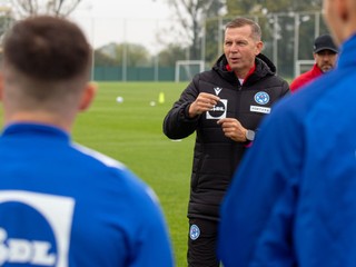 Jaroslav Kentoš na tréningu reprezentácie do 21 rokov v Šamoríne (7.10.2024)