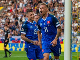 Ondrej Duda v zápase Ligy národov 2024/25 Slovensko - Azerbajdžan 2:0 (Košice, 8.9.2024).