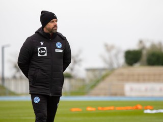 Tibor Goljan na tréningu reprezentácie do 21 rokov v Šamoríne pred dvojzápasom s Holandskom a Portugalskom (13.11.2024)