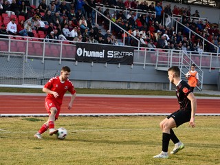 Mário Boris (vľavo) sa stal druhým strelcom v tomto ročníku súťaže, ktorý dosiahol hetrik. 