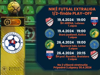 Štartuje semifinálová séria play-off Niké Futsal Extraligy zápasmi v Lučenci a Košiciach