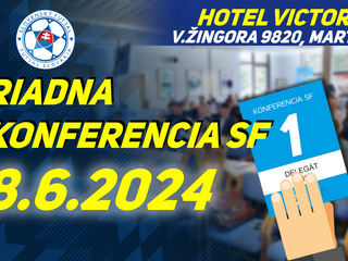 Riadna Konferencia SF sa uskutoční 8.6.2024 v Martine