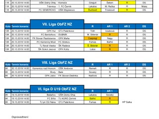 Obsadenie R a DS č. 11 update 19.10 o 20:00 hod