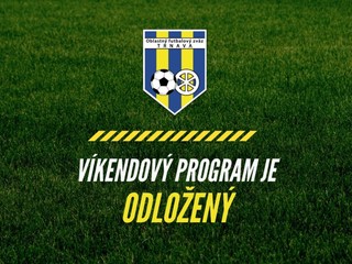 Víkendový program v ObFZ Trnava je odložený