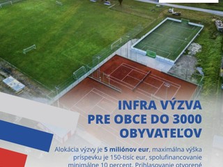 Infra výzva pre obce do 3000 obyvateľov