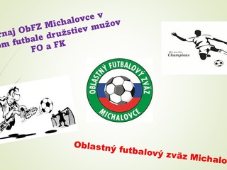 15. ročník "Turnaja ObFZ Michalovce v halovom futbale družstiev mužov" - Záväzná prihláška