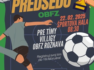 VYŽREBOVANIE Halového turnaja O pohár predsedu ObFZ Rožňava 22.2.2025 !!!