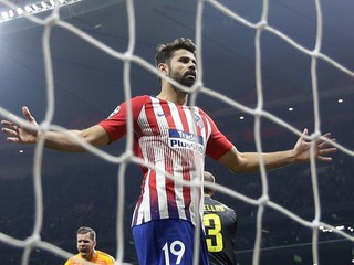 Diego Costa v drese Atlética Madrid na ilustračnej fotografii.