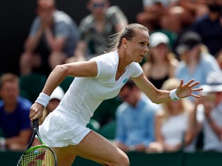 Magdaléna Rybáriková počas Wimbledonu 2019.