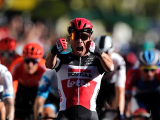 Caleb Ewan vyhráva 3. etapu na Tour de France 2020.