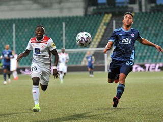 Momentka zo zápasu Trenčín - Slovan Bratislava.