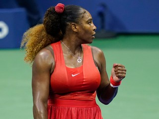 Serena Williamsová v 1. kole US Open 2020.