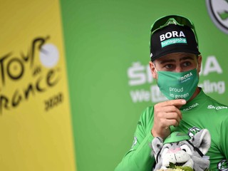 Peter Sagan v zelenom drese na Tour de France 2020.