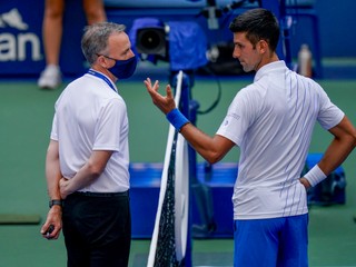 Novak Djokovič na US Open 2020.